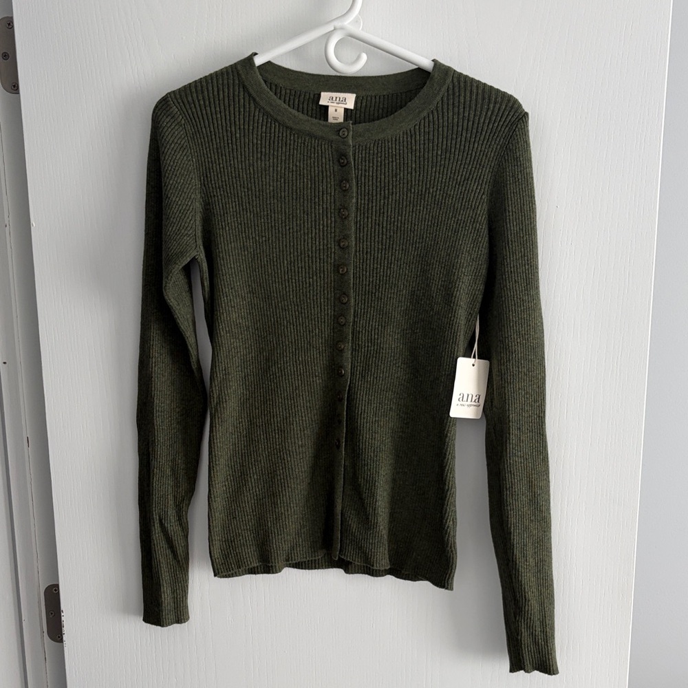 a.n.a Olive green Knit Sweater new Medium